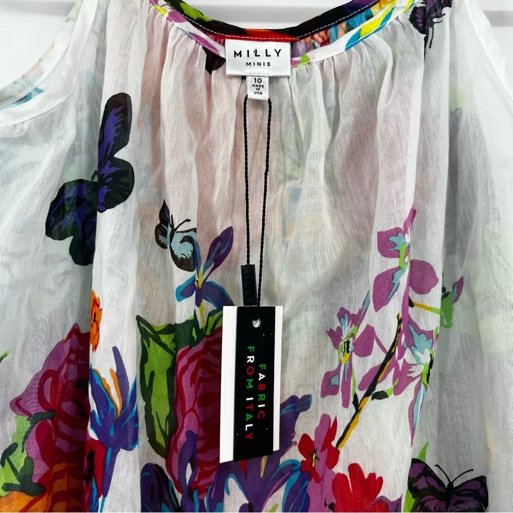 Milly Minis Butterfly and Flower Coverup, 10Y